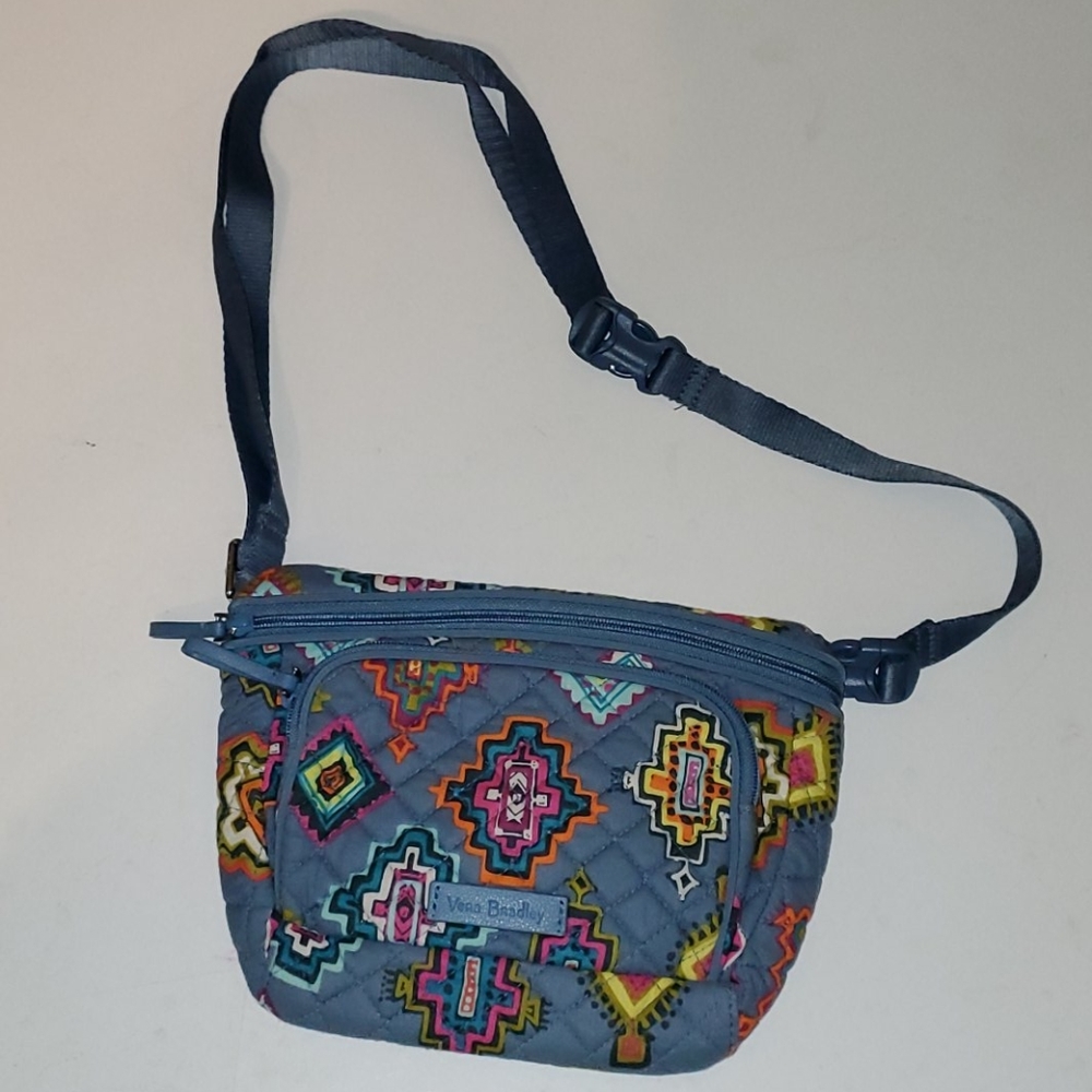 Vera Bradley small multi pocket shoulder or hip bag.